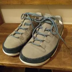 Clarks スエード スニーカー グレー/ブルー