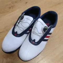 adidas ゴルフシューズ 女性用 ホワイト/ネイビー/レッド