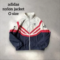 adidas ナイロンジャケット トレフォイル　グレー　古着　ヴィンテージ