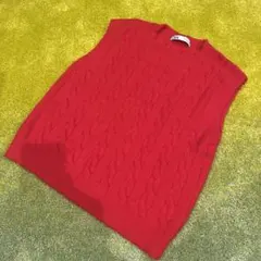ZARAレッド ニットベスト S