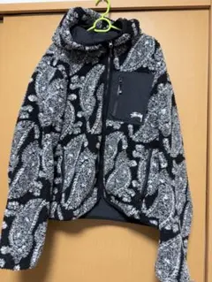 Stussy フリースジャケット ペイズリー柄 数回のみ着用