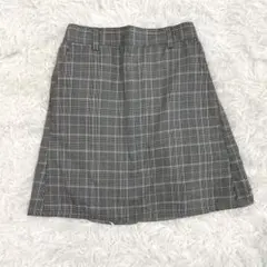 wego ウィゴー ミニスカート チェック柄 台形 Aライン 可愛い グレー