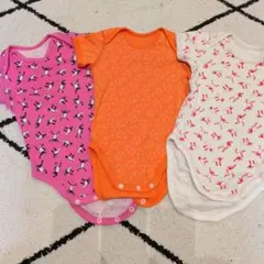 UNIQLOミッフィー柄 羊さん柄 半袖肌着ロンパース80サイズ3着セット