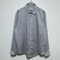 カルバンクライン 長袖ドレスシャツ グレー XL〜XXL ノンアイロン 綿100のサムネイル