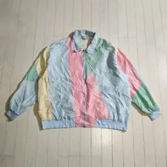 ヴィンテージ オーバーサイズ パネル切替ジャケット 3XL マルチカラー