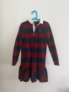 Polo Ralph Lauren 赤紺ストライプ ワンピース M
