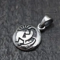 Lサイズ シルバー925 カットアウト ココペリ ドッグタグ チャーム 