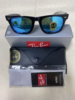 Ray-Ban サングラス ブラック フレーム ブルー レンズ⑧