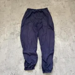 90s~ ヴィンテージ（M）ナイロンパンツ＊無地＊テーパード＊裾ファスナー