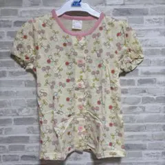 チェリー柄　黄色パジャマ 120サイズ　ハーフパンツ付き　新品