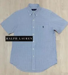 POLO RALPH LAUREN 薄手BDシャツ S ブルー ポニー刺繍