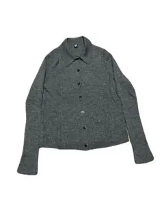 o*e様 ユニクロ　エクストラファインメリノリブポロカーディガン（長袖）4610