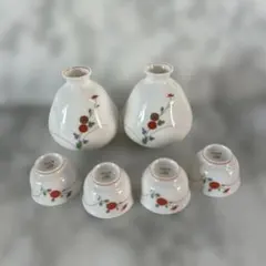 美品　コレクション　香蘭社 酒器セット 徳利2本 ぐい呑4客