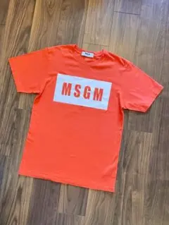 最終値下げ　MSGM エムエスジイエム ロゴ Tシャツ XS オレンジ　半袖のサムネイル
