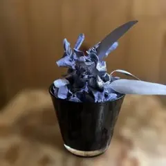 【商品名】 ドライフラワー アレンジメント シルバーグレイ 円錐型 インテリア