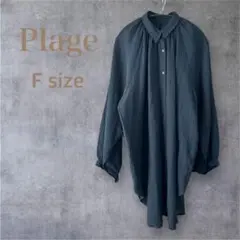 Y061 プラージュ Crepe Long シャツ F ブラック シアーのサムネイル