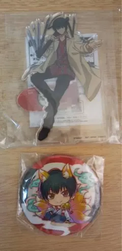 SAKAMOTO DAYS　スタンド付きビッグアクリルプレート　缶バッジ南雲与市