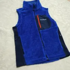 値下げ　mont-bell クリマエアベスト 青　130センチ