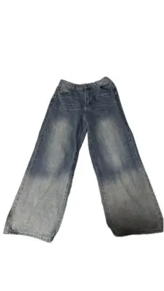 グラデーションワイドレッグデニムパンツ