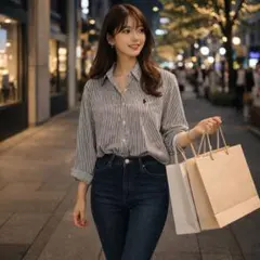 美品✨POLO RALPH LAUREN 現行 ストライプ ボタンダウンシャツ