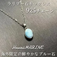 ラリマー水晶石【ハワイアンネックレス】シルバー925/小ぶりなスカイ 