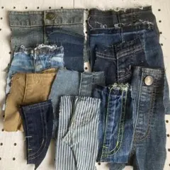 デニムリメイク　はぎれ　素材　パーツ　 ハンドメイド