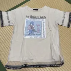 しまむら　ガールズ　キッズ　半袖　Tシャツ クリーム色　ベージュ　140
