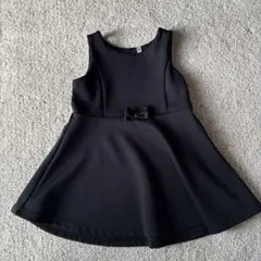 黒色リボン付きワンピース 90cm