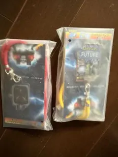 バックトゥザフューチャー フリューくじD賞 赤＆黄ネックストラップ計2種セット