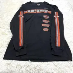 00s USA製 ハーレーダビッドソン 長袖Tシャツ Lサイズ袖プリント