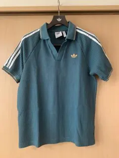 限界値アディダスオリジナルス半袖ワッフルポロシャツグリーン定価より31％OFF