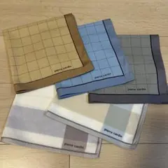 【ピエール カルダン】 チェック柄 ハンカチ 5枚セットのサムネイル