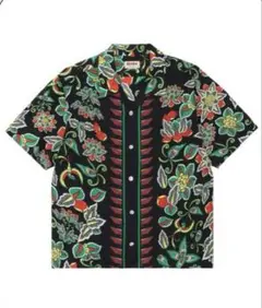 完売　Eanbe アロハシャツ 桃源花 BLACK
