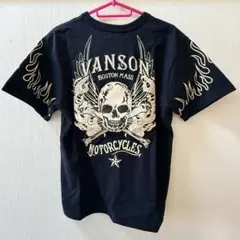 vanson バンソンTシャツ NVST-802 ブラック Mサイズのサムネイル