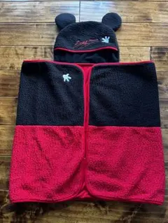 Disney ミッキーマウス　フード付きポンチョ　ブランケット