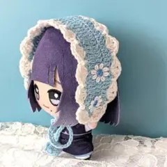 〈水色×白色〉ぬい服　ヘッドドレス　にじぬい　ちび