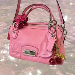 COACH コーチ クリスティン レザー ショルダーバッグ ピンク y2k 美品 