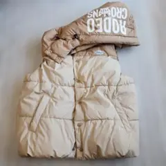 削除最終価格＊Rodeo Co.＊ フードロゴ♡ ダウンベスト