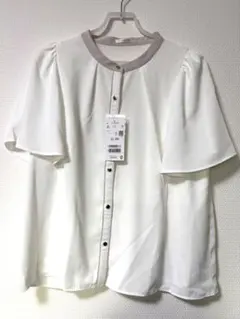 y*i様 レディース　ブラウス　半袖　ホワイト　大きいサイズ　3L