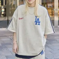 限定値下げ！ MLB メジャーリーグベースボール LA オートミール×ネイビー