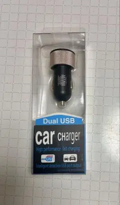新品 Dual USB カーチャージャー 車載充電器&ケーブル