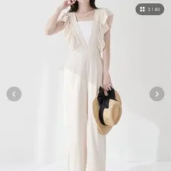 natural couture 麻レーヨンオーバーオールのサムネイル