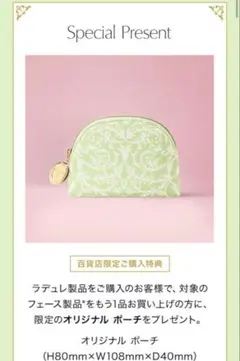 ESTEE LAUDER 花柄ポーチ ライトグリーン　ラデュレ　コラボ