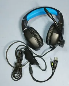 有線ヘッドセット ブラックとブルー