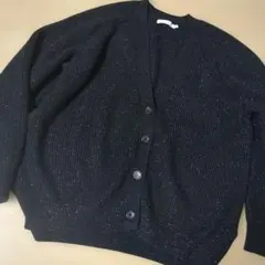 AMERICAN HC ブラック ラメカーディガン M