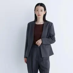 新品！ナチュラルビューティーベーシック！ノーカラージャケット！
