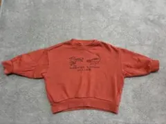 BREEZE 恐竜プリント トレーナー オレンジ 90cm