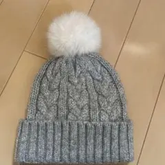 HOLLISTER グレー ケーブル編み ニット帽