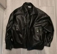 Rocky Monroe ブラックレザー シングルライダースジャケット