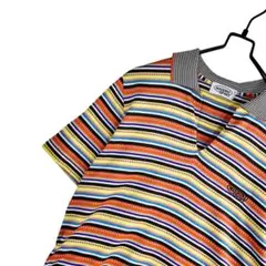 古着 70s MISSONI SPORTイタリア製 スキッパー カラフル 総柄